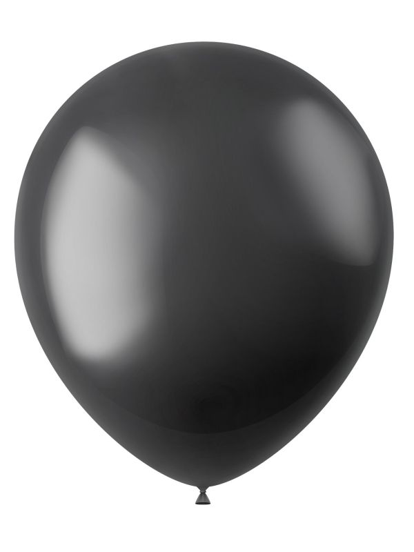 Onyx zwarte metallic ballonnen 100 stuks