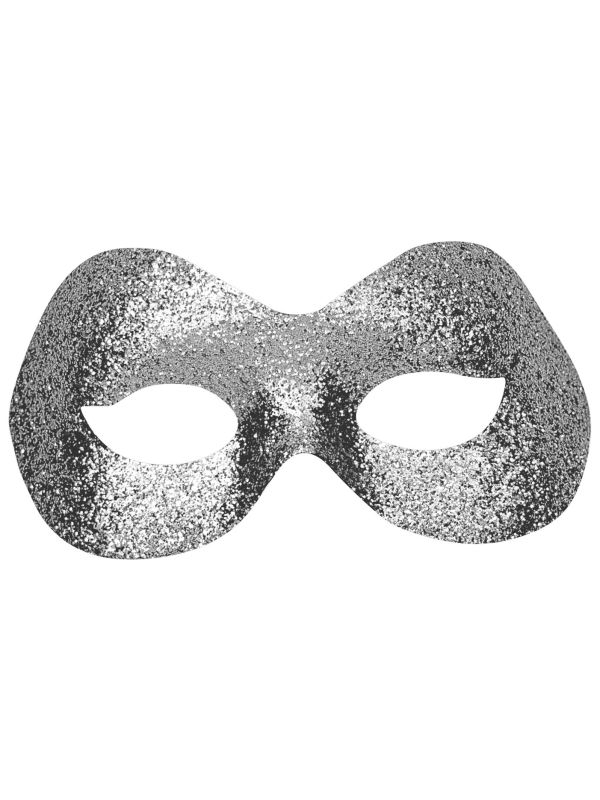 Oogmasker glitter fidelio zilver