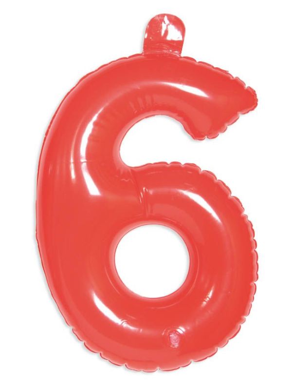 Opblaascijfer 6 rood main product photo