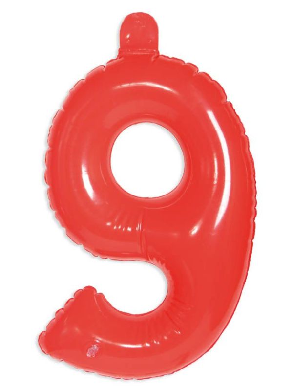 Opblaascijfer 9 rood main product photo