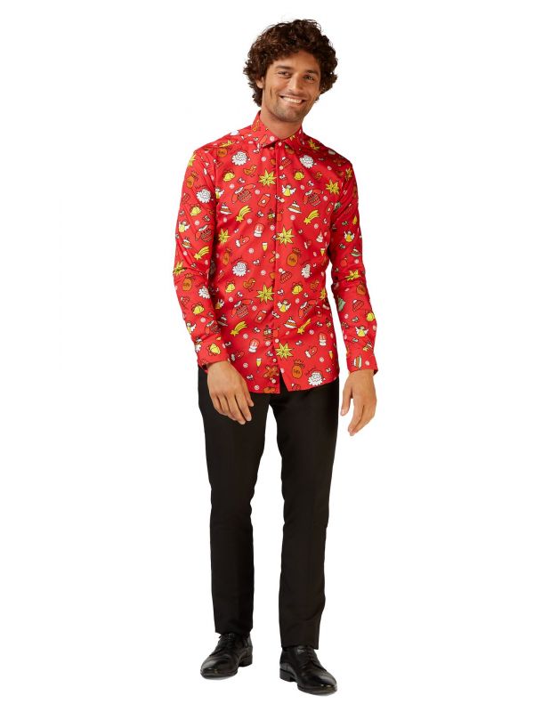 Opposuits Christmas Doodle rode kerst blouse