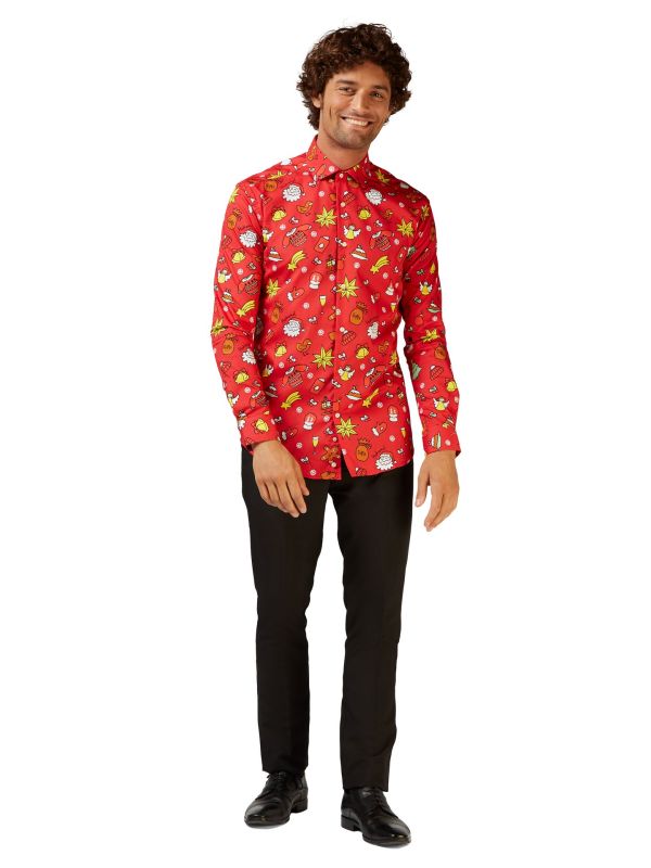 Opposuits Christmas Doodle rode kerst blouse main product photo