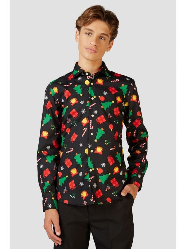 Opposuits Christmas Icons blouse tieners zwart