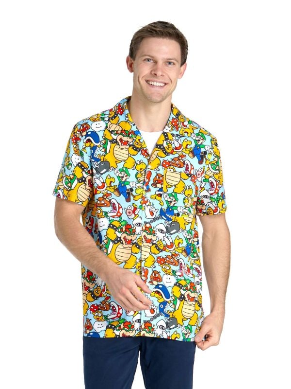 Opposuits Men's Hawaiians Shirt Bowsers Kingdom