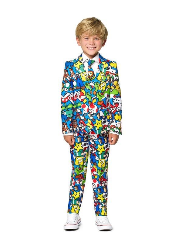 eenzaam Versterken Couscous Opposuits Super Mario pak jongens | Feestkleding.nl