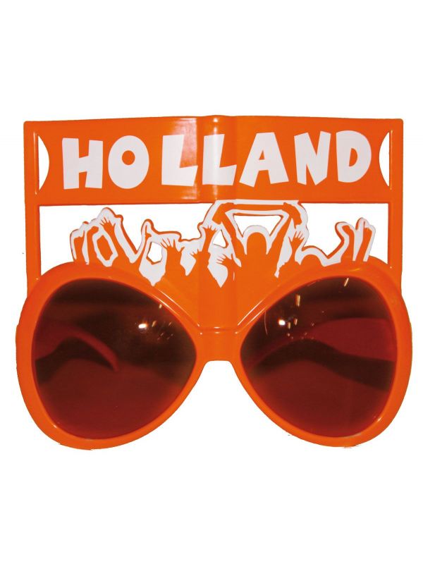Oranje Holland spandoek bril