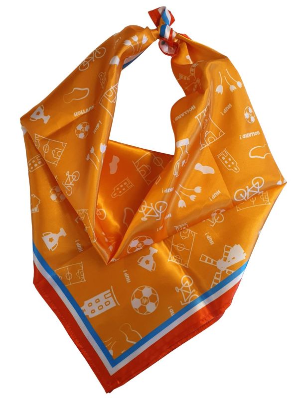 Oranje koningsdag sjaal zakdoek 70cm main product photo