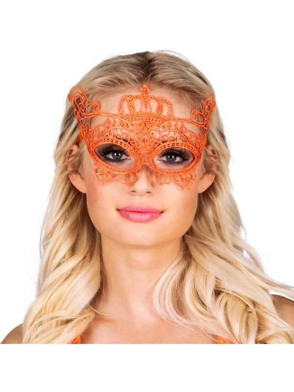 Oranje kroon oogmasker