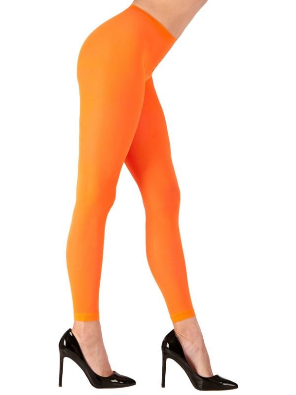 Oranje neon legging One-size-volwassenen