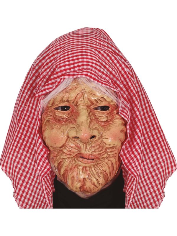 Oude vrouw masker met kap main product photo