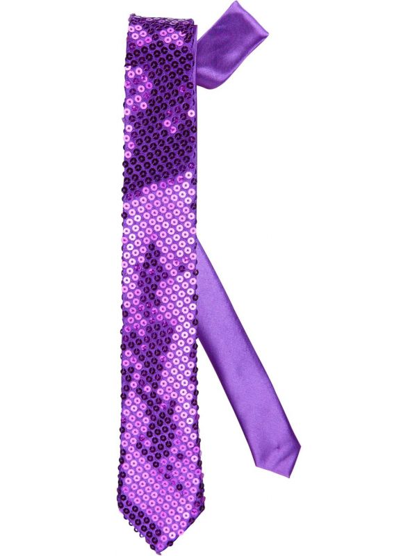 Paarse glitter stropdas