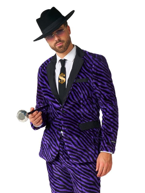 Paarse sick pimp outfit heren main product photo
