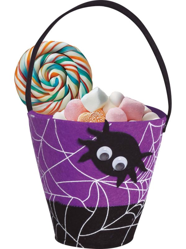 Paarse spin snoepemmer 25 cm halloween main product photo