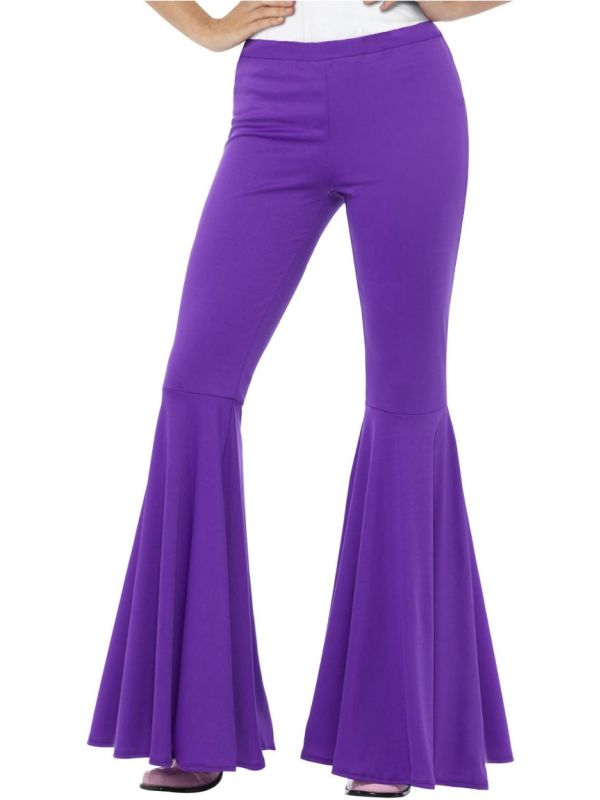 Paarse wijde vrouwen broek 60s main product photo
