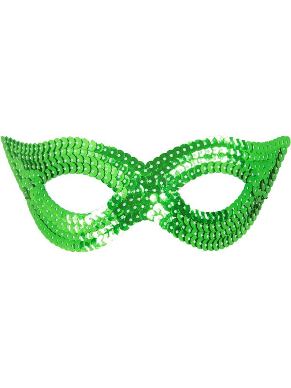 Pailletten oogmasker groen