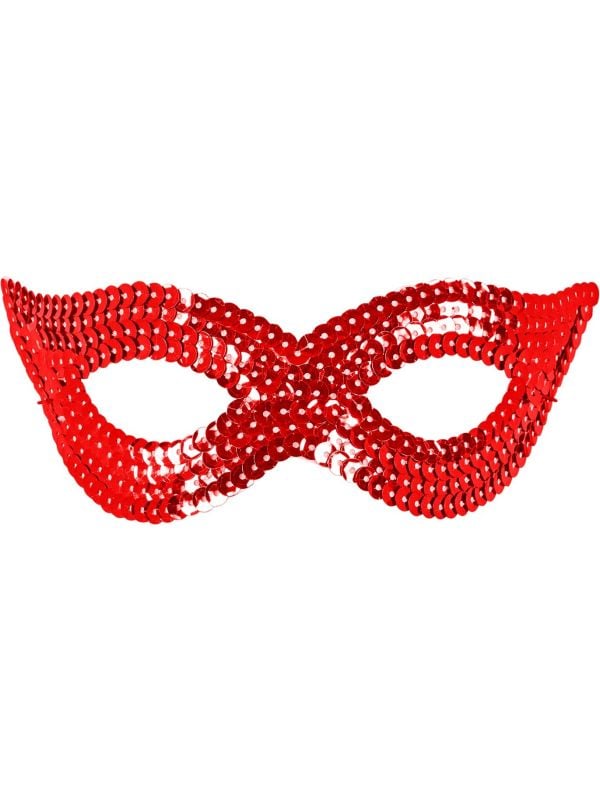 Pailletten oogmasker rood