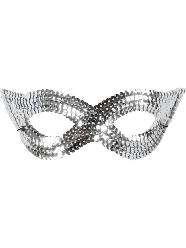 Pailletten oogmasker zilver