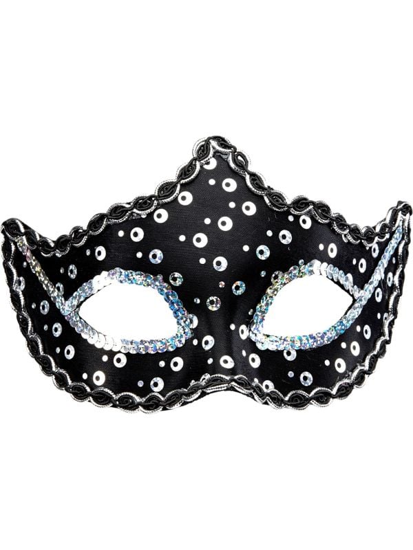 Pailletten Rialto oogmasker zwart