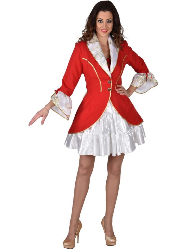 Pailletten slipjas vrouwen rood main product photo