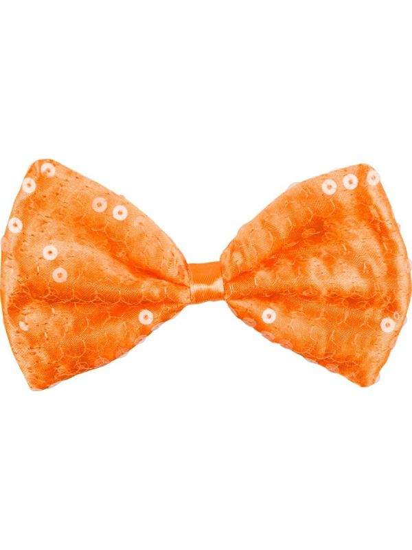 Pailletten vlinderstrikje oranje main product photo