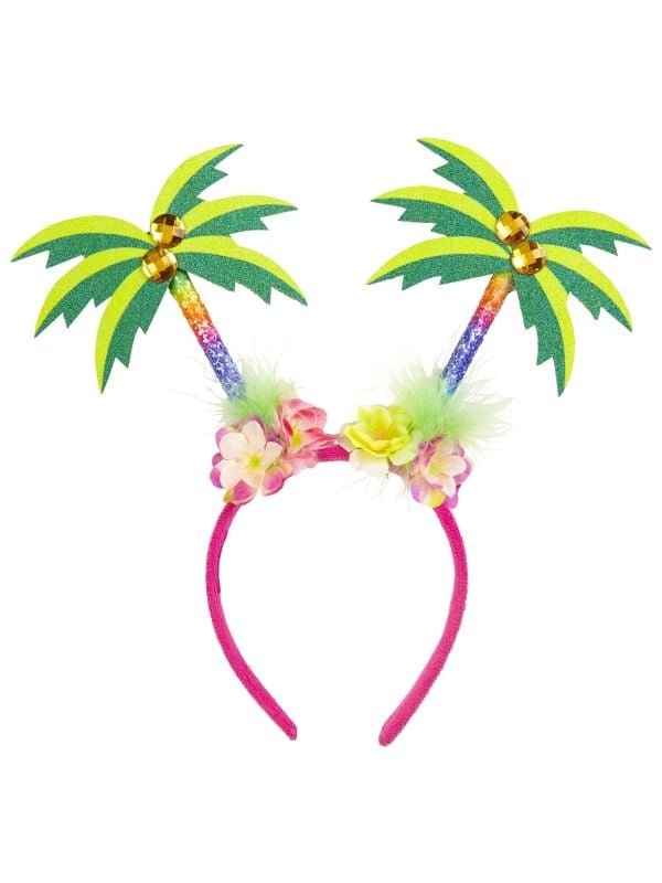 Palmbomen haarband Hawaii glitter