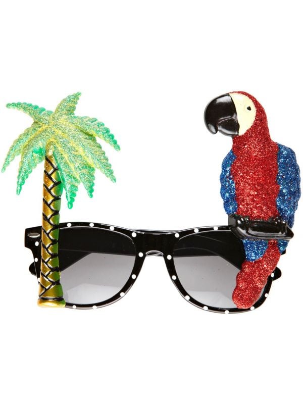 Papegaai bril met palmboom