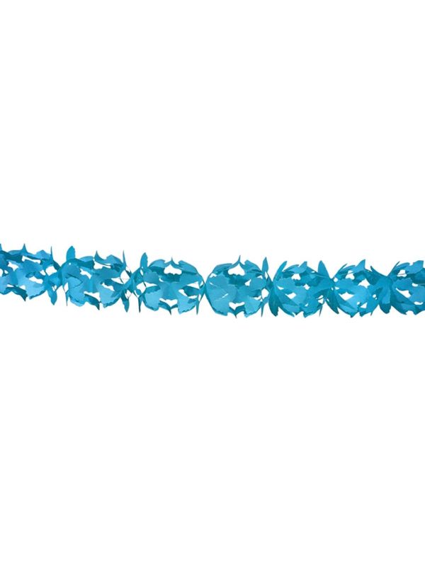 Papier slinger hoku blauw 6 meter