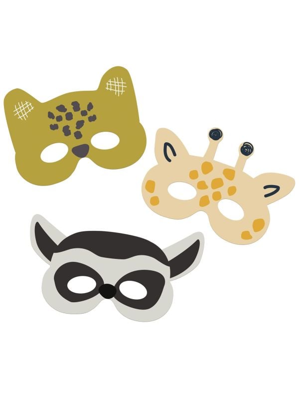 Papieren dieren oogmaskers