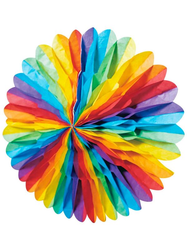 Papieren waaier regenboog main product photo