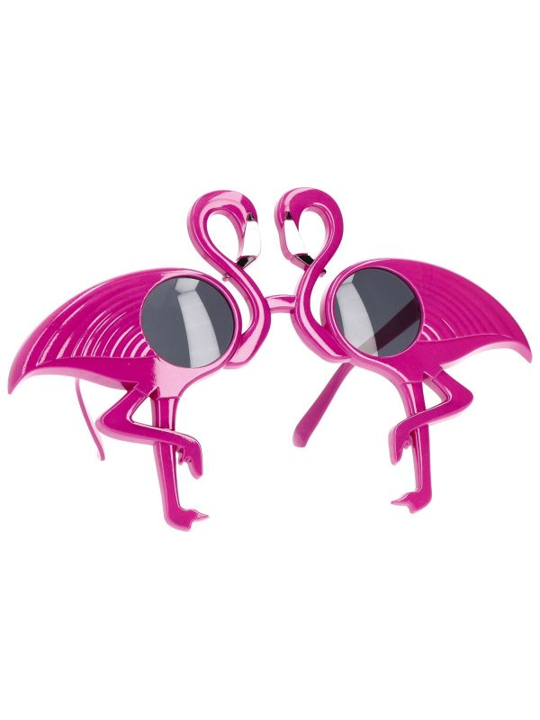 Party bril glitter flamingo roze