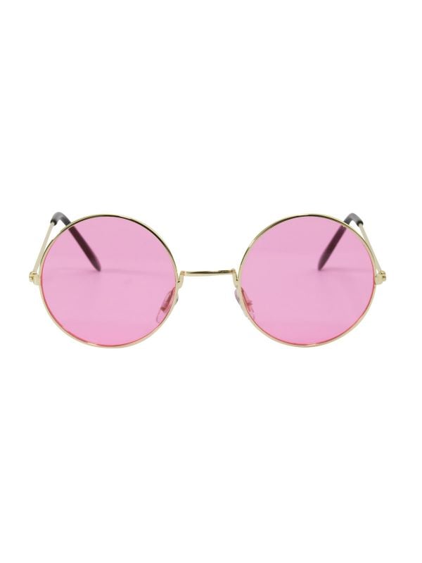Party bril hippie lennon roze