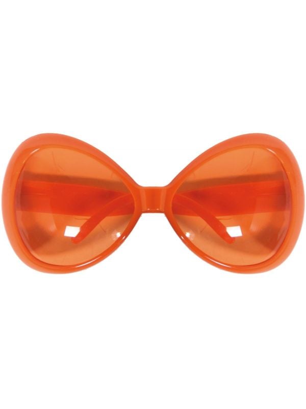 Party bril oversized retro oranje
