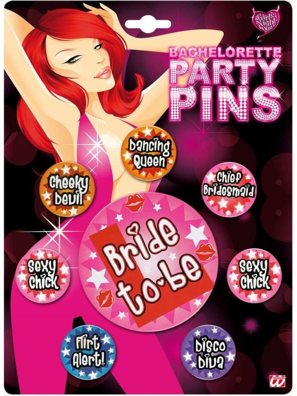 Party buttons 8 stuks