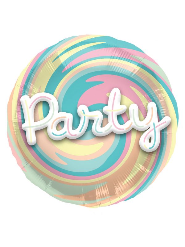 Pastel 3D party folieballon