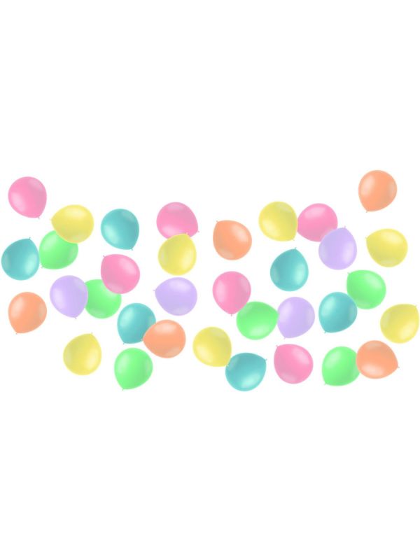 Pastel mini ballonnen gekleurd 50 stuks
