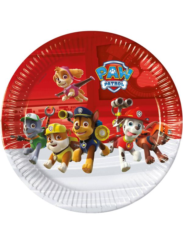 Paw Patrol feestbordjes 8 stuks