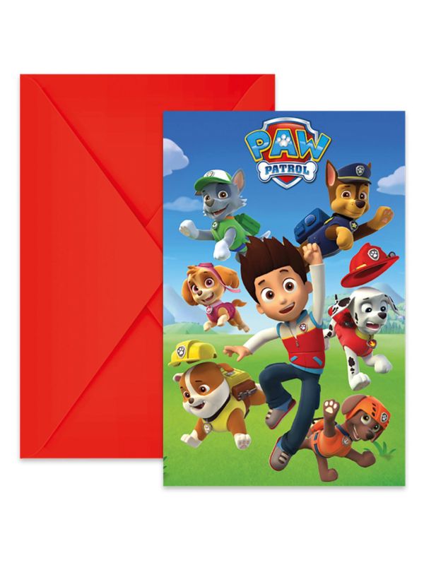 Paw Patrol uitnodigingskaarten