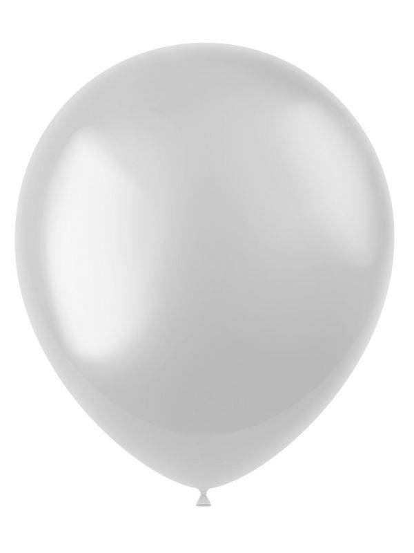 Pearl witte metallic ballonnen 50 stuks