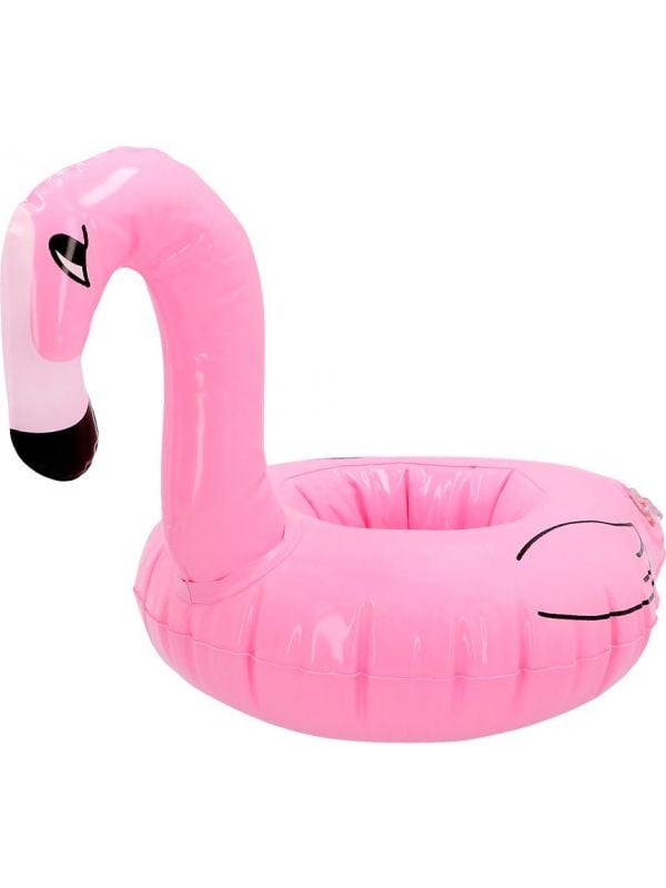 Perry de roze flamingo bekerhouder opblaasbaar