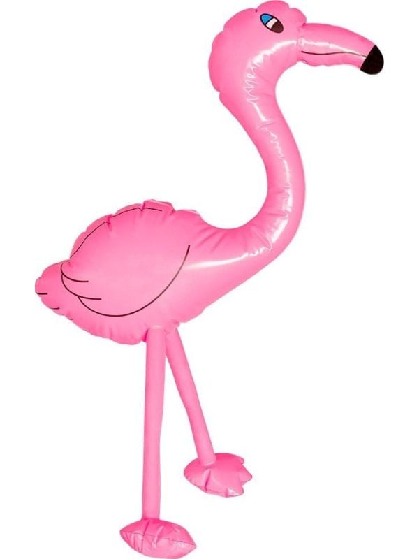 Perry de roze flamingo opblaasbaar 60cm