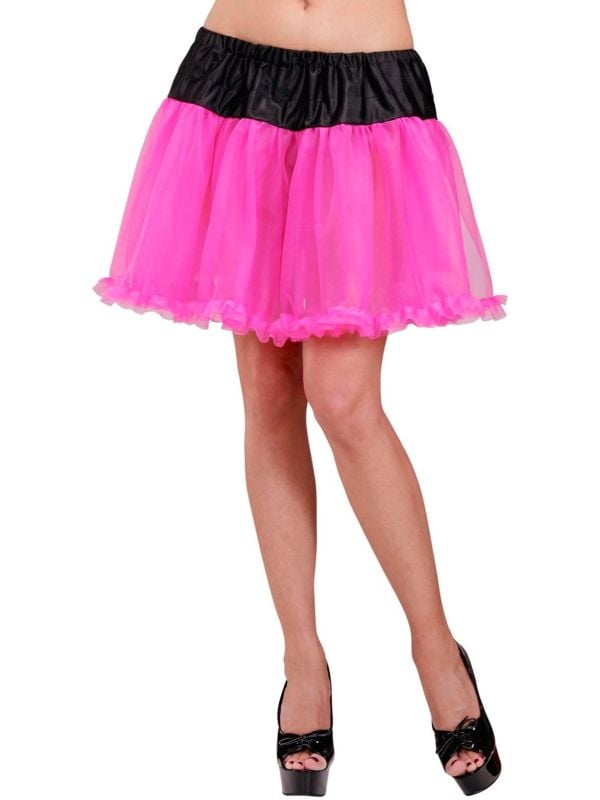 Petticoat zwart roze