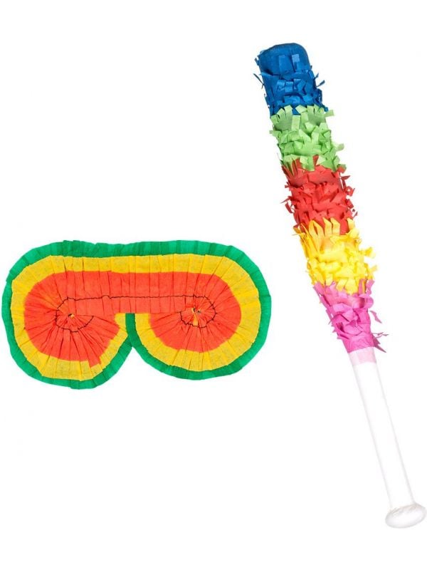 Piñata slatok met blinddoek