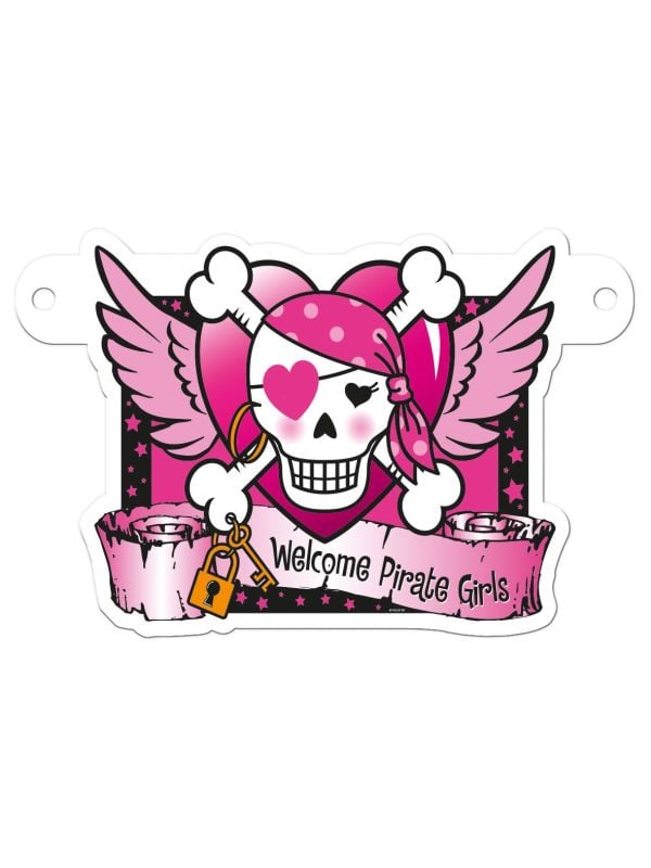 Pink Pirate Girl Banner