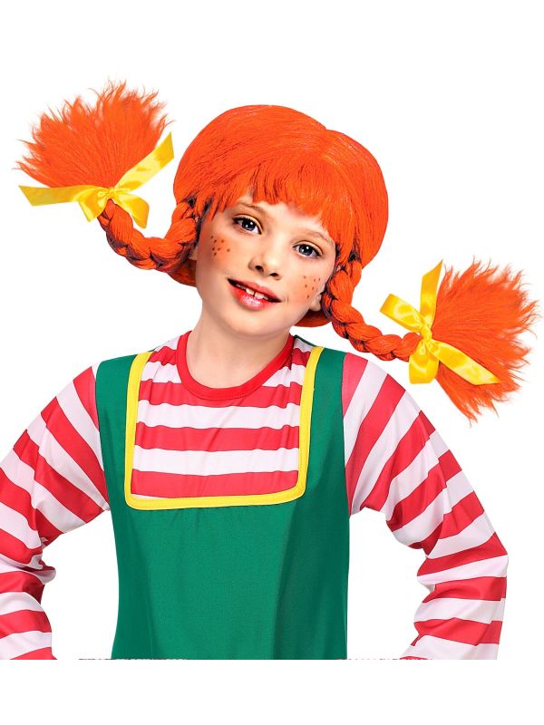 Pippi Langkous pruik rood kind