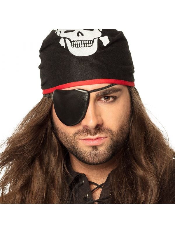 Piraat bandana met ooglapje