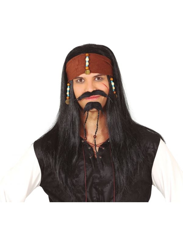 Piraat Jack Sparrow pruik