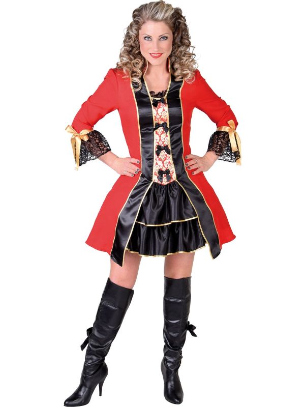 Piraten carnavals jurk rood vrouwen main product photo