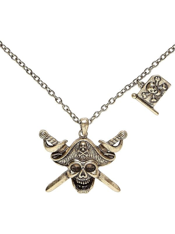 Piraten doodskop ketting