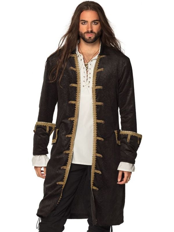 Piraten jas heren zwart