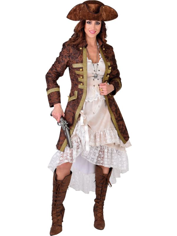 Piraten mantel vrouwen bruin main product photo